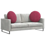 Vidaxl zitkussens 2 pcs wijnrood ø 80 x 29 cm fluweel