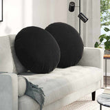 Vidaxl zitkussens 2 pcs zwart ø 80 x 29 cm fluweel