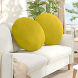 Vidaxl zitkussens 2 pcs geel ø 80 x 29 cm fluweel