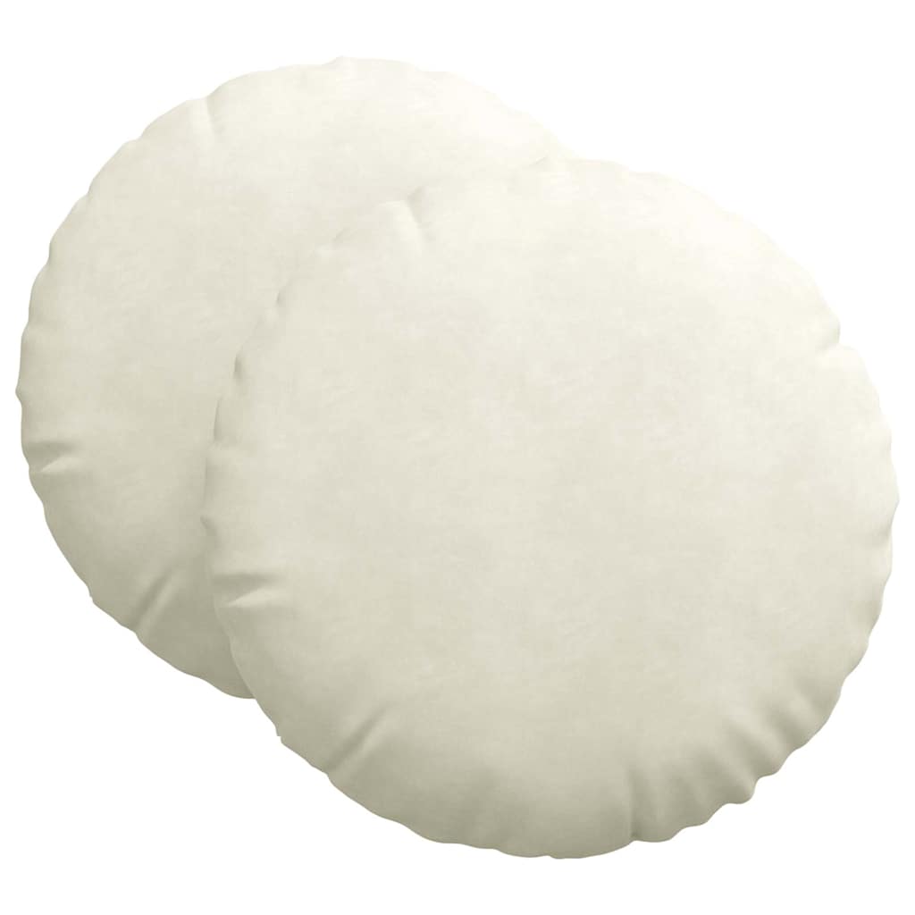 Vidaxl zitkussens 2 pcs crème ø 80 x 29 cm fluweel