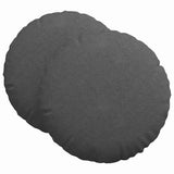 Vidaxl zitkussens 2 pcs donkergrijs ø 80 cm katoen stof