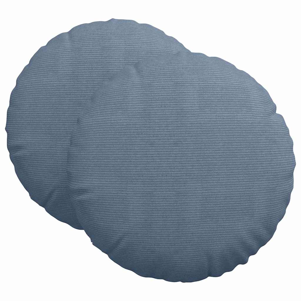 Vidaxl zitkussens 2 pcs blauw ø 80 cm katoen stof