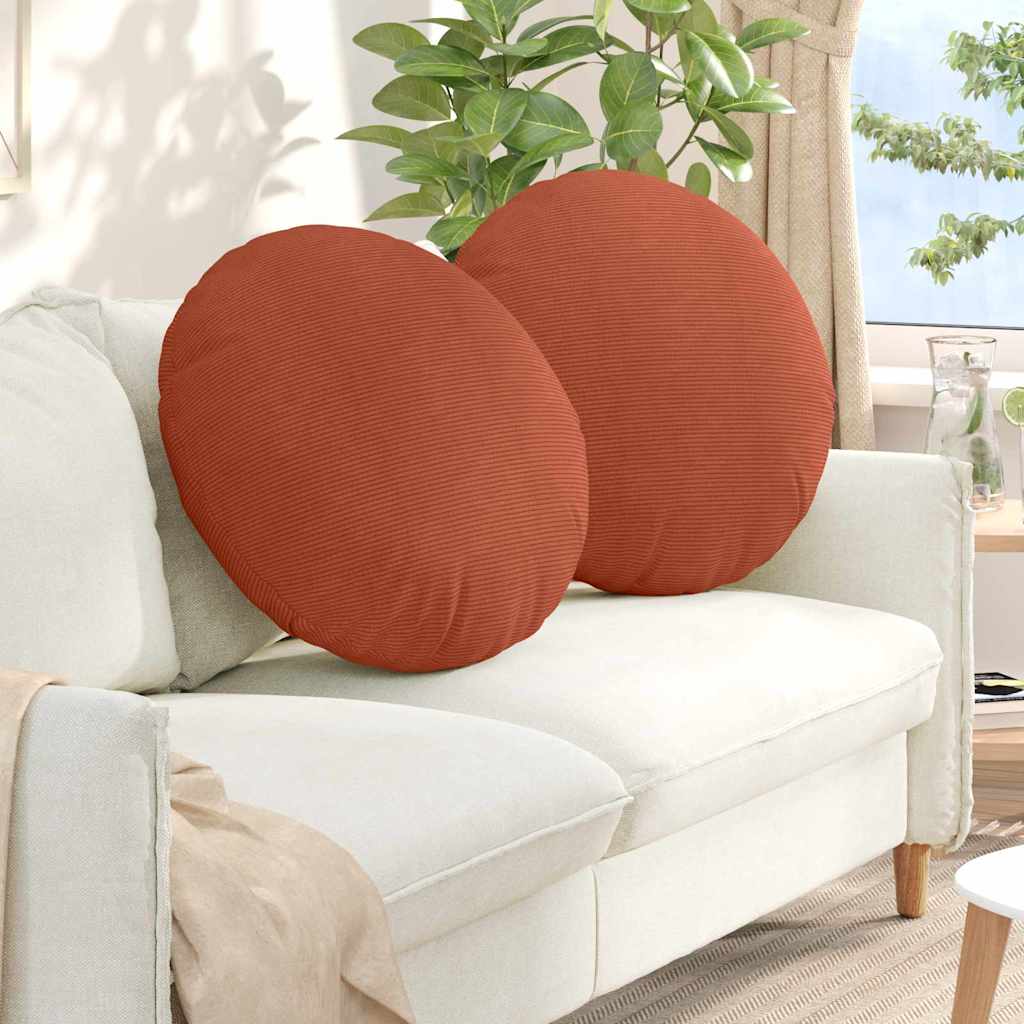Vidaxl zitkussens 2 pcs rood-oranje ø 80 cm katoen stof