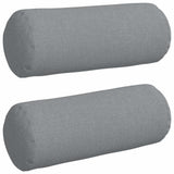 Vidaxl bolster kussens 2 stuks lichtgrijs ø 15 x 40 cm stof
