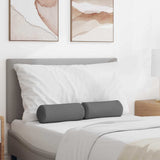 Vidaxl bolster kussens 2 stuks donkergrijs ø 15 x 40 cm stof