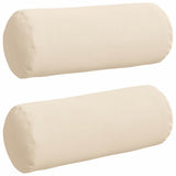 Vidaxl bolster kussens 2 stuks beige ø 15 x 40 cm microvezel stof