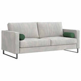 Vidaxl bolster kussens 2 stuks donkergroen ø 15 x 40 cm cordstof