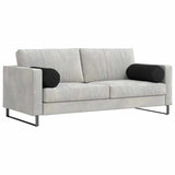 Vidaxl bolster kussens 2 stuks zwart ø 25 x 70 cm stof