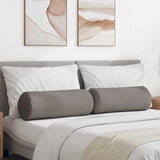 Vidaxl bolster kussens 2 stuks taupe ø 25 x 70 cm stof