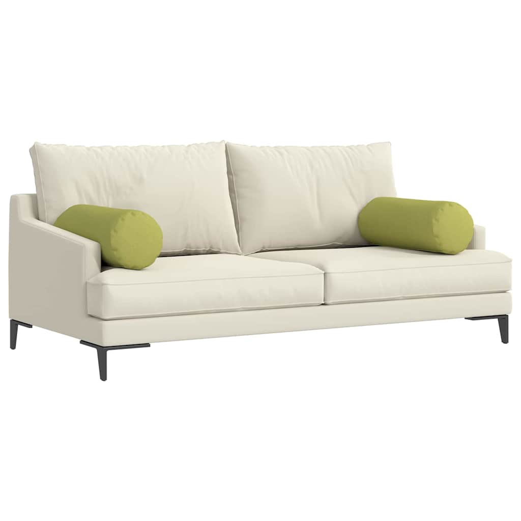 Vidaxl bolster kussens 2 stuks lichtgroen ø 25 x 70 cm stof