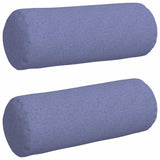 Vidaxl bolster kussens 2 stuks jeans blauw ø 25 x 70 cm stof