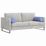 Vidaxl bolster kussens 2 stuks jeans blauw ø 25 x 70 cm stof