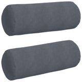 Vidaxl bolster kussens 2 stuks donkergrijs ø 25 x 70 cm cordstof