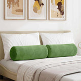 Vidaxl bolster kussens 2 stuks lichtgroen ø 25 x 70 cm cordstof