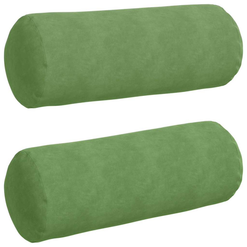 Vidaxl bolster kussens 2 stuks lichtgroen ø 25 x 70 cm cordstof