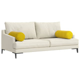 Vidaxl bolster kussens 2 stuks geel ø 25 x 70 cm cordstof