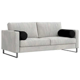Vidaxl bolster kussens 2 stuks zwart ø 25 x 70 cm microvezel stof