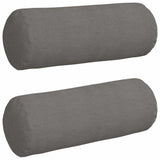 Vidaxl bolster kussens 2 stuks lichtgrijs ø 25 x 70 cm cordstof