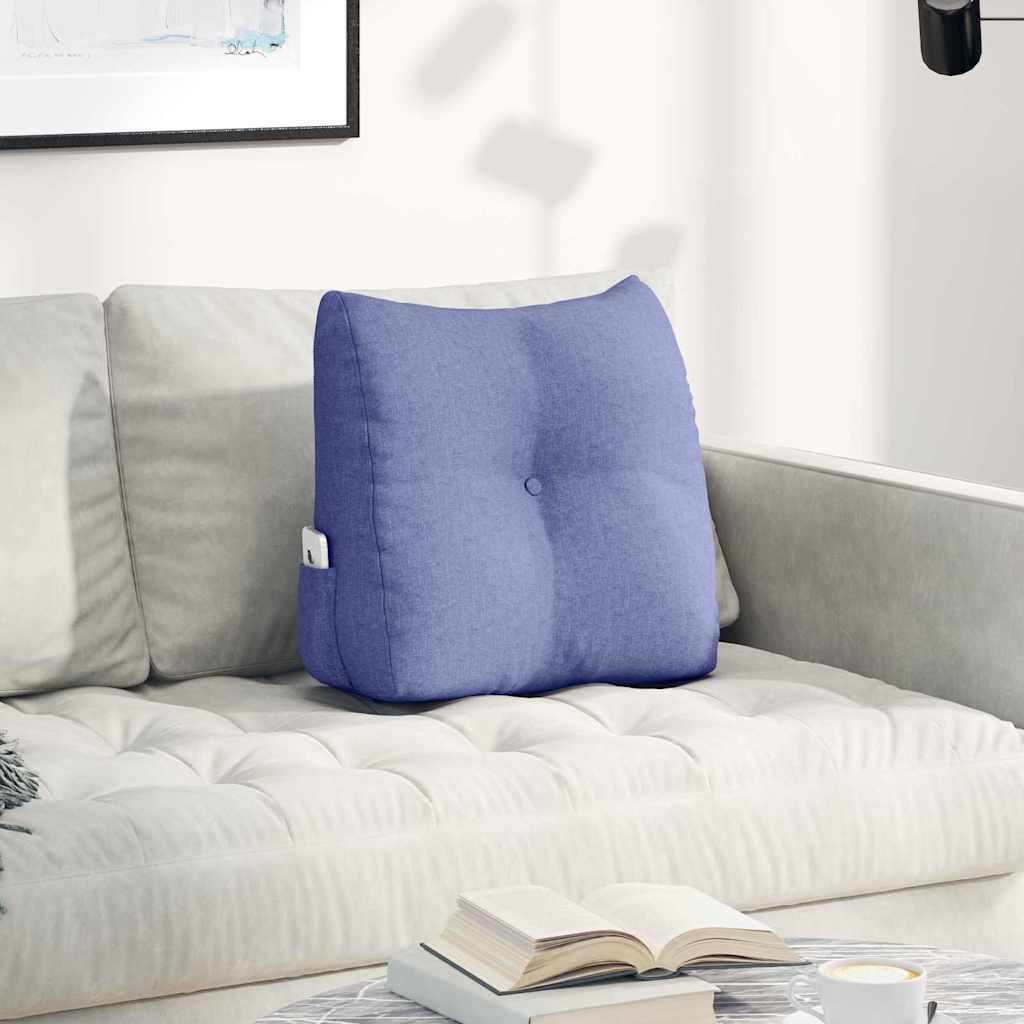 Vidaxl rugkussen jeans blauw 45 x 24 x 50 cm stof