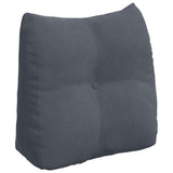 Vidaxl rugkussen donkergrijs 45 x 24 x 50 cm fluweel