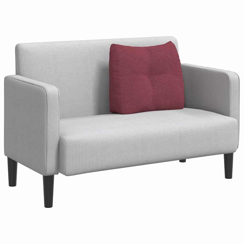 Vidaxl rugkussen wijnrood 60 x 24 x 50 cm stof