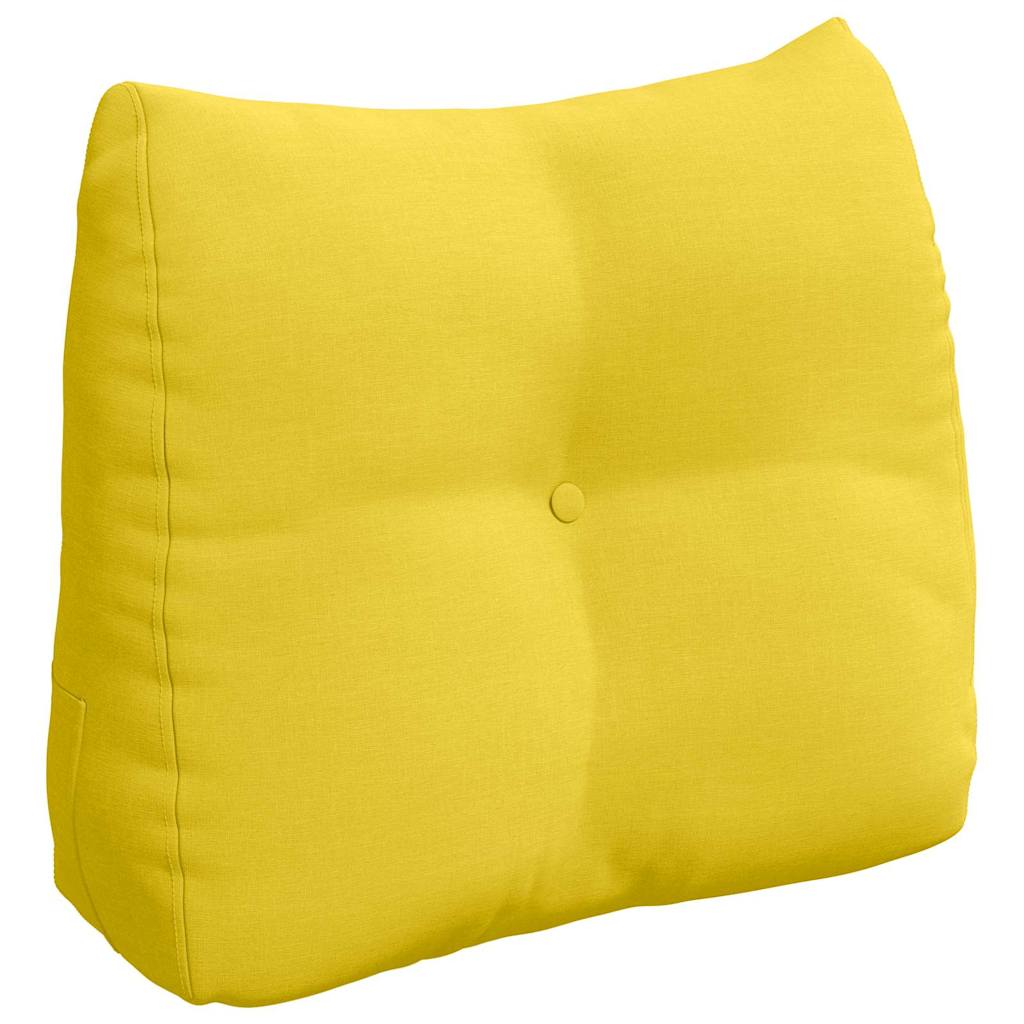 Vidaxl rugkussen lichtgeel 60 x 24 x 50 cm stof