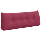 Vidaxl rugkussen wijnrood 120 x 24 x 50 cm fluweel