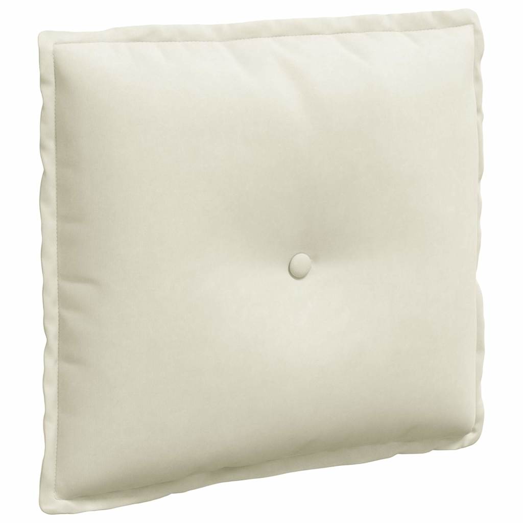 Vidaxl rugkussen crème 50 x 45 cm cordstof