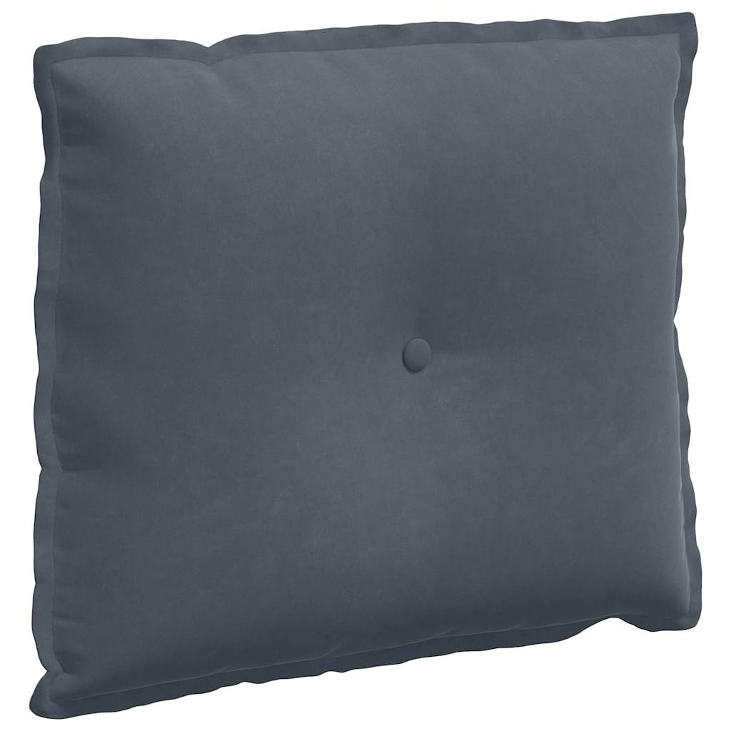 Vidaxl rugkussen donkergrijs 60 x 50 cm cordstof