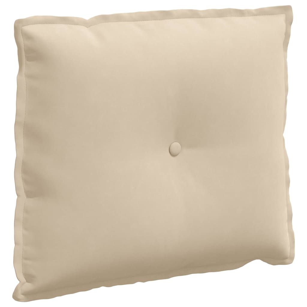 Vidaxl rugkussen crème 60 x 50 cm microvezel stof