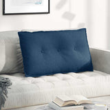 Vidaxl rugkussen blauw 80 x 19 x 50 cm stof
