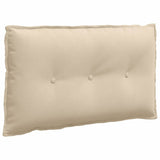 Vidaxl rugkussen crème 80 x 50 cm microvezel stof