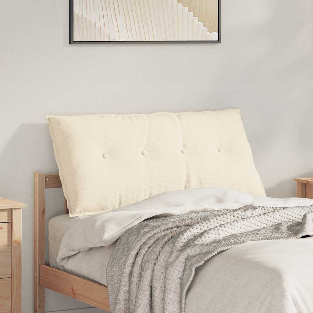 Vidaxl rugkussen crème 100 x 50 cm cordstof