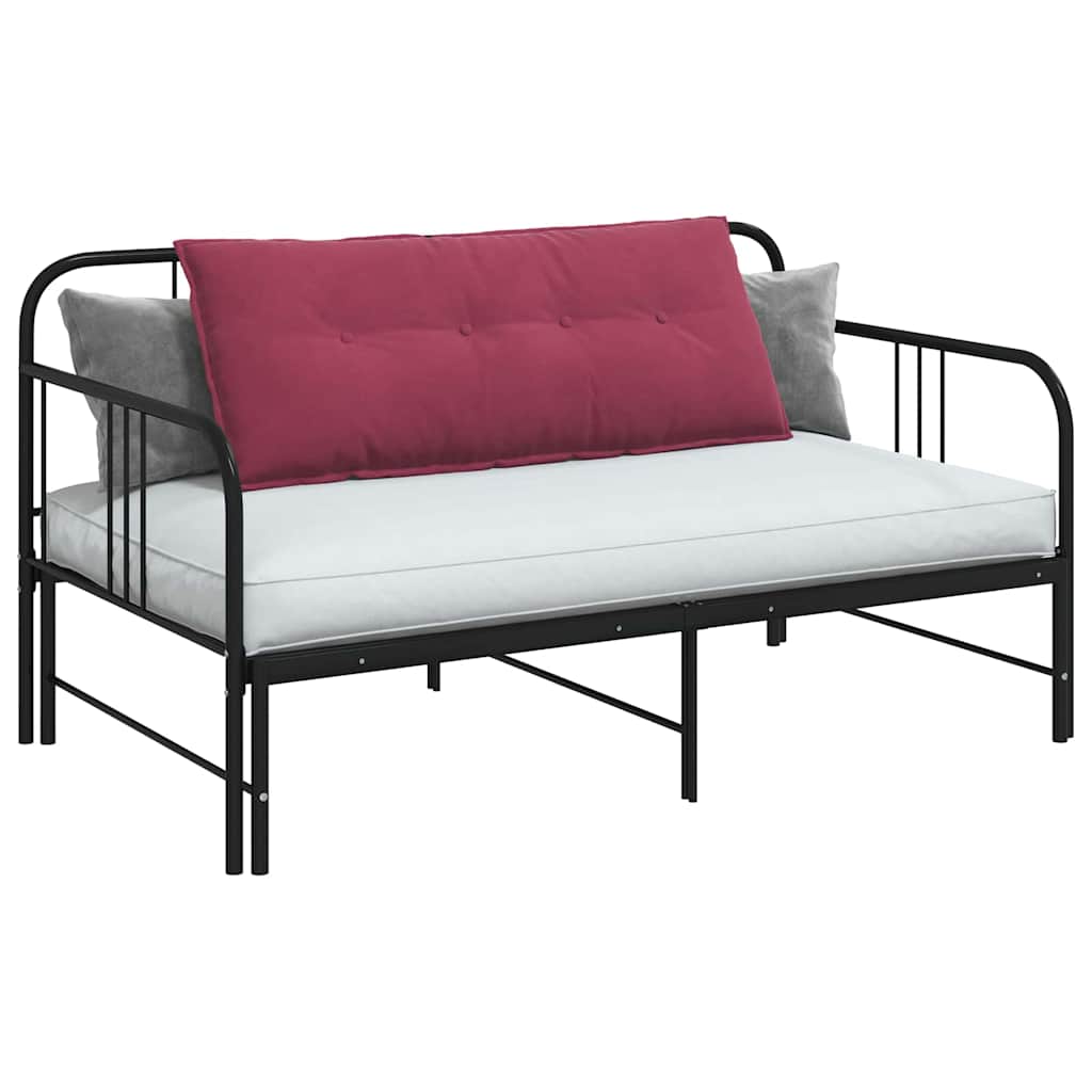Vidaxl rugkussen wijnrood 120 x 50 cm cordstof
