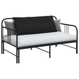 Vidaxl rugkussen zwart 120 x 50 cm microvezel stof