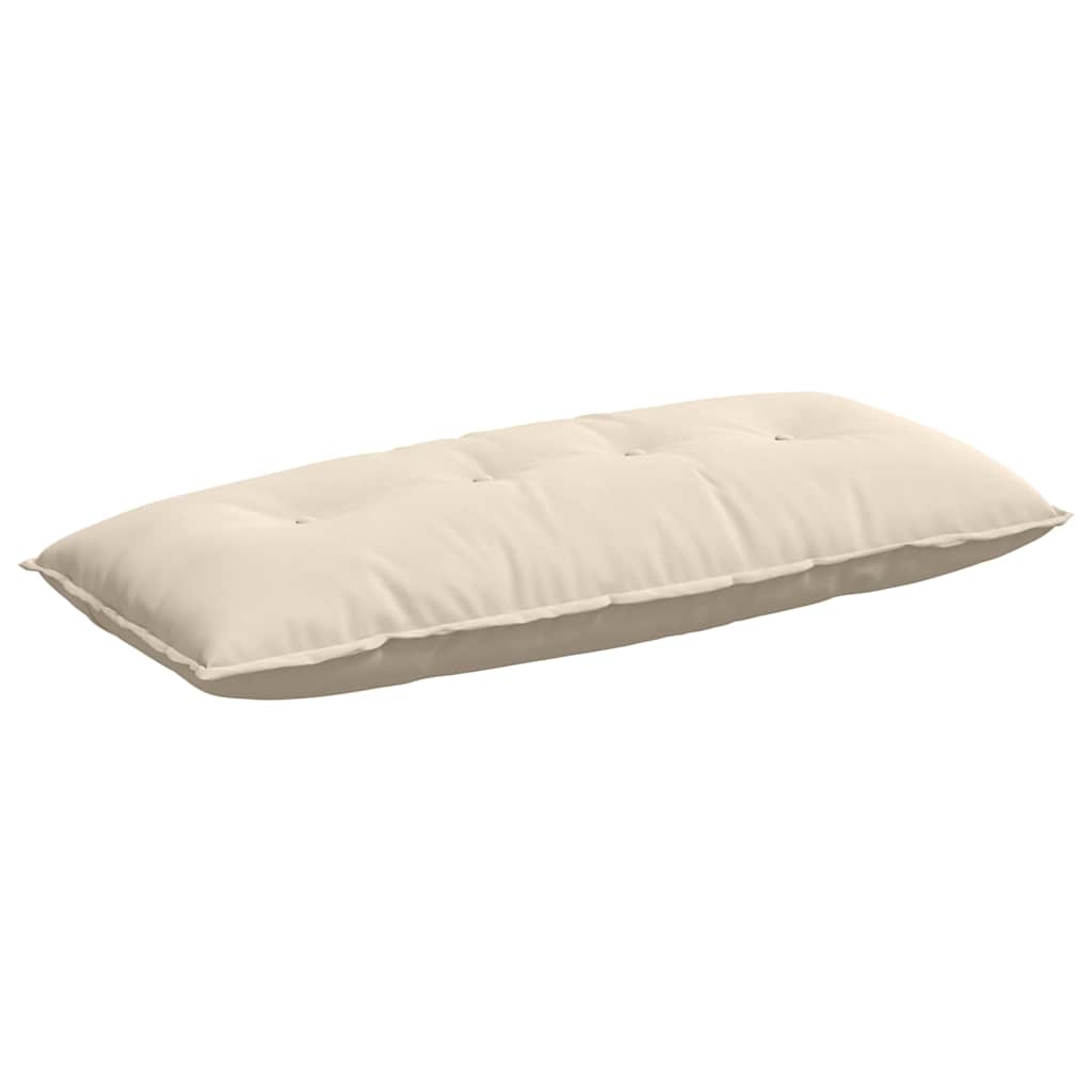 Vidaxl rugkussen beige 120 x 50 cm microvezel stof