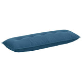 Vidaxl rugkussen blauw 140 x 50 cm cordstof