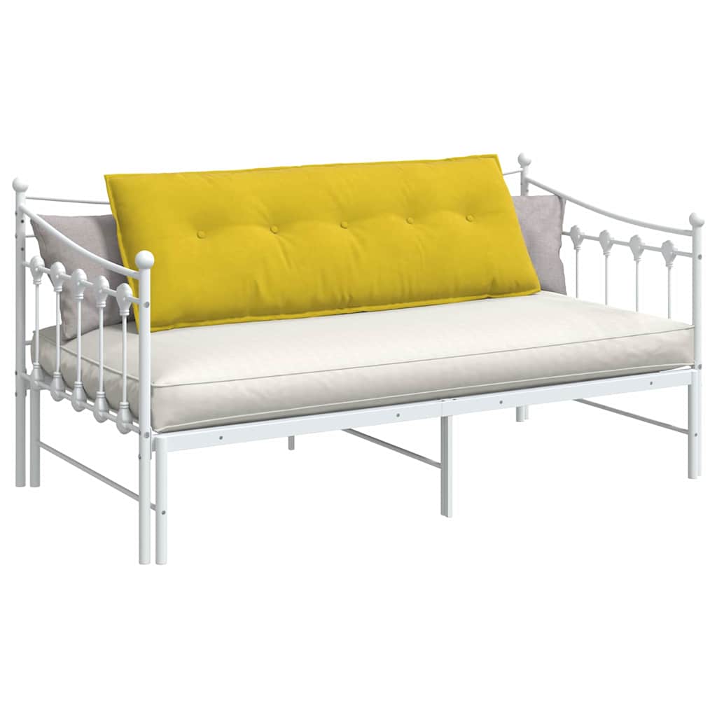 Vidaxl rugkussen geel 140 x 50 cm cordstof