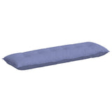 Vidaxl rugkussen jeans blauw 160 x 19 x 50 cm stof