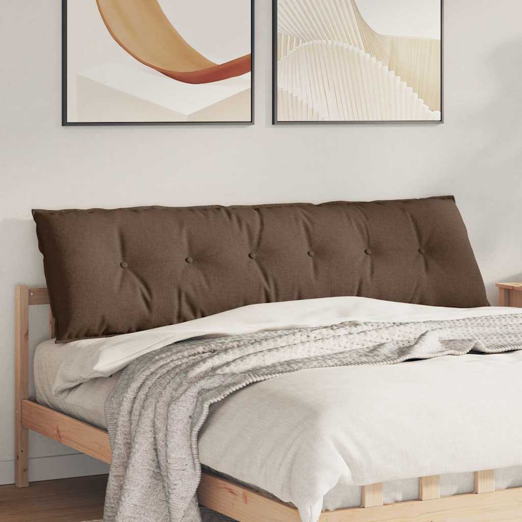 Vidaxl rugkussen bruin 180 x 19 x 50 cm stof