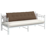 Vidaxl rugkussen bruin 180 x 19 x 50 cm stof