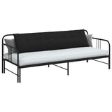 Vidaxl rugkussen zwart 200 x 19 x 50 cm stof