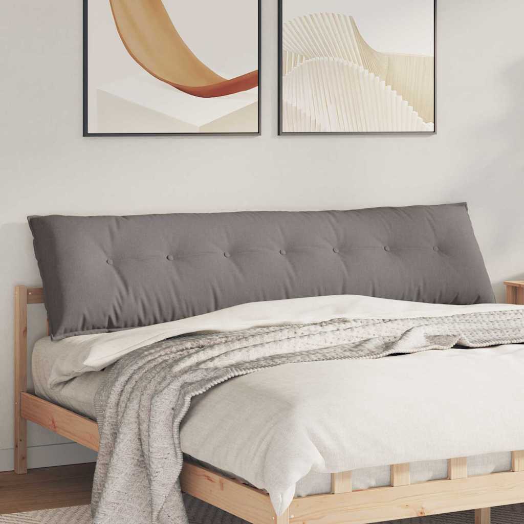 Vidaxl rugkussen taupe 200 x 19 x 50 cm stof