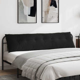 Vidaxl rugkussen zwart 200 x 50 cm cordstof