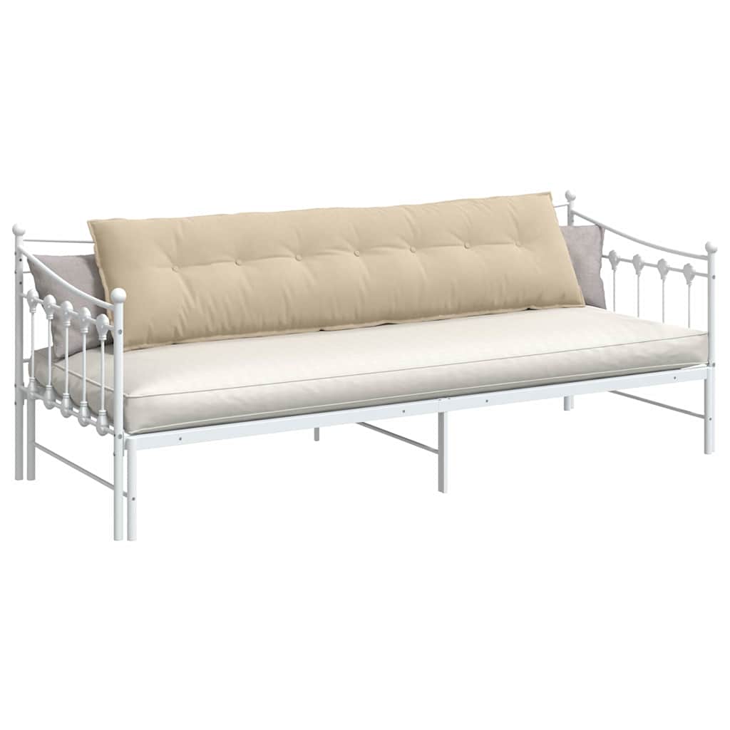 Vidaxl rugkussen crème 200 x 50 cm microvezel stof