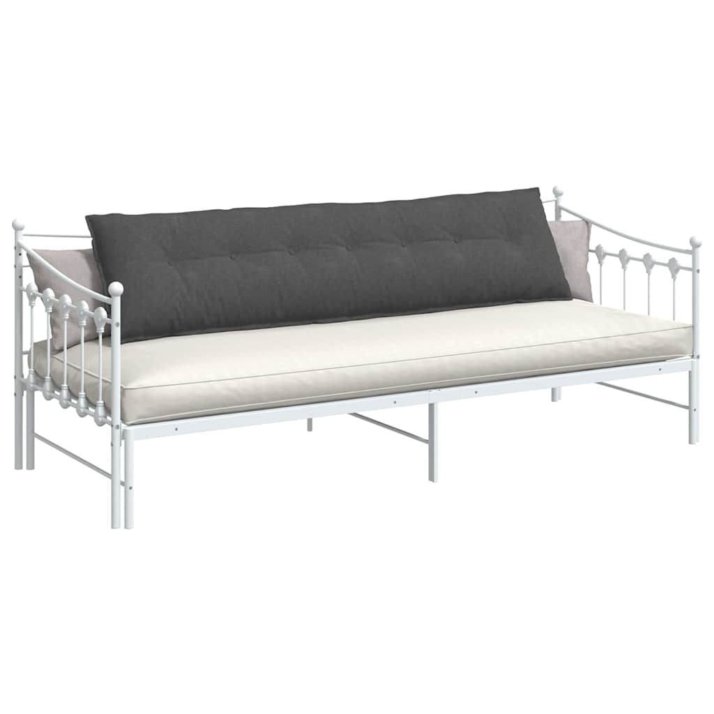 Vidaxl rugkussen donkergrijs 200 x 50 cm cordstof