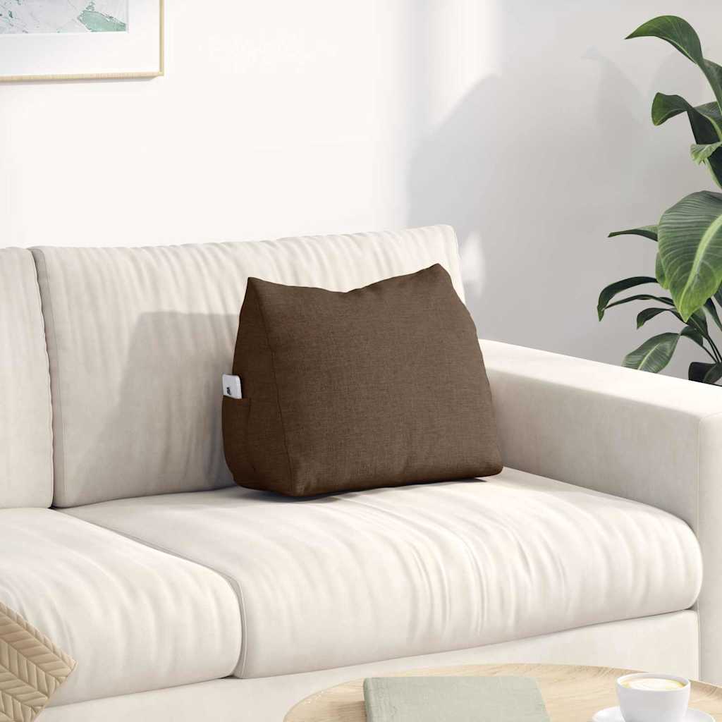 Vidaxl rugkussen bruin 45 x 20 x 35 cm stof