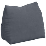 Vidaxl rugkussen donkergrijs 45 x 20 x 35 cm cordstof