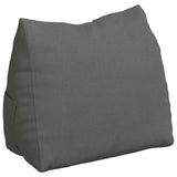 Vidaxl rugkussen donkergrijs 60 x 20 x 50 cm stof