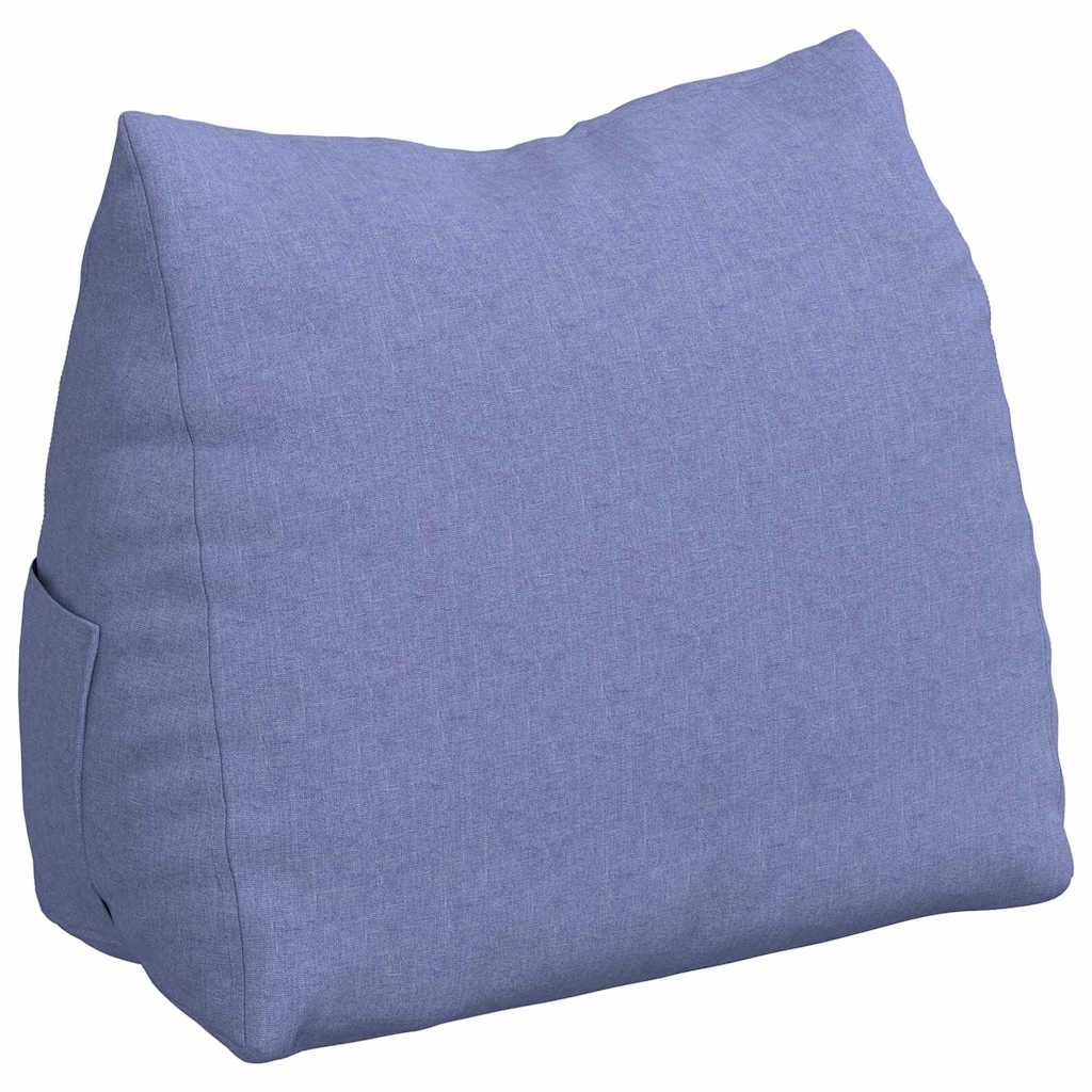 Vidaxl rugkussen jeans blauw 60 x 20 x 50 cm stof